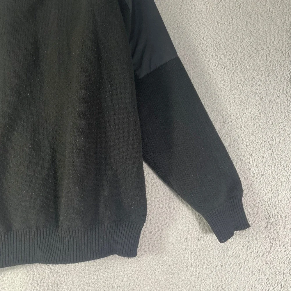 Vintage RainSwetter Mens XL Black Gore Windstopper Water Repellent Pullover USA‎